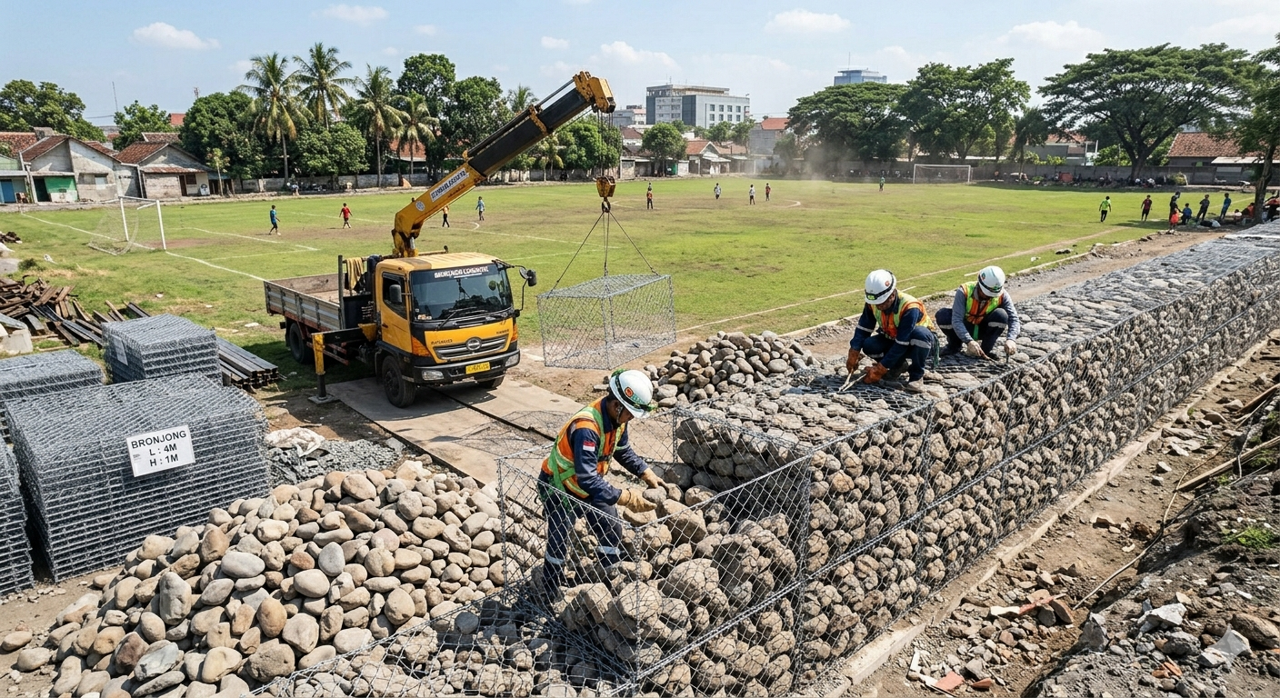 Read more about the article PROSES PEMASANGAN KAWAT BRONJONG DI LAPANGAN